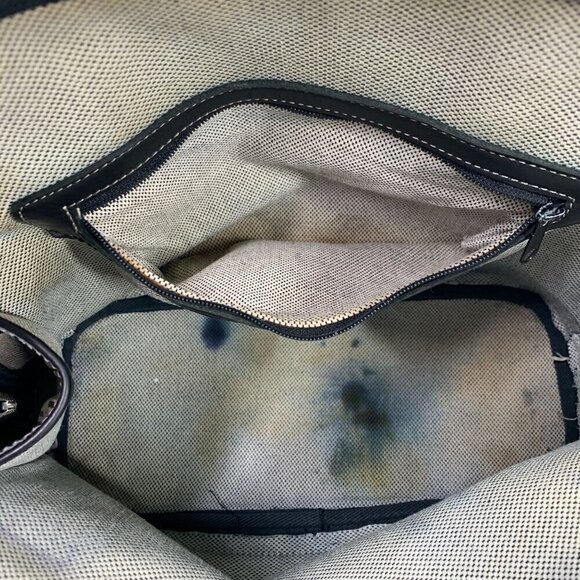 Dooney & Bourke Anniversary Dome Satchel Grey Canvas Black Trim A1114819 Y2K - Picture 12 of 12